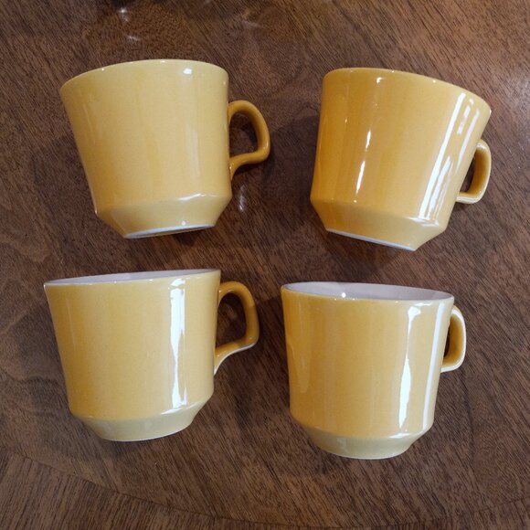Vintage Yellow Royal China Sierra Madre Ironstone Coffee Cups Set of 8 - Picture 2 of 16
